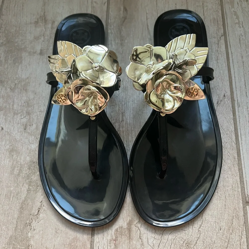 Tory Burch Blossom Jelly Thong Sandals Size 8